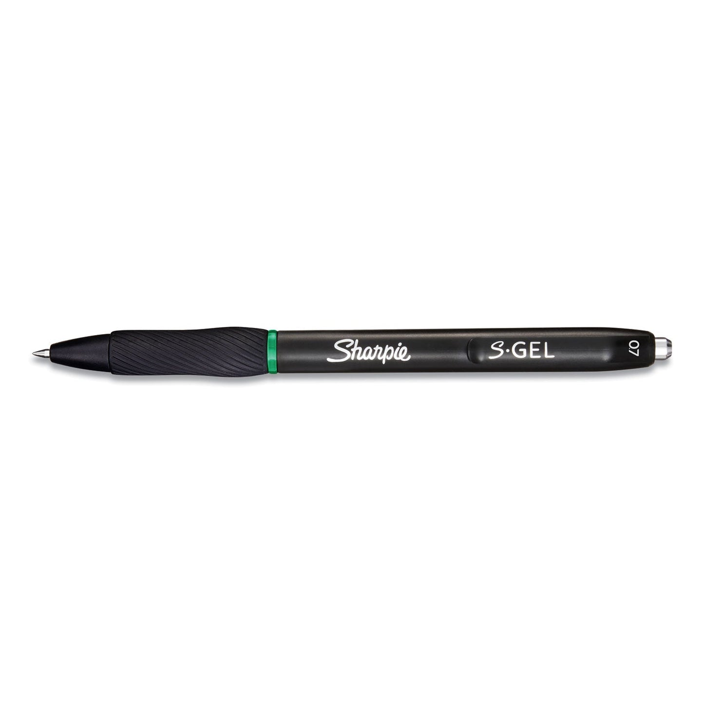 Sharpie S - Gel High - Performance Gel Pen, Retractable, Medium 0.7 mm, Green Ink, Black Barrel, Dozen - themonogram manor 