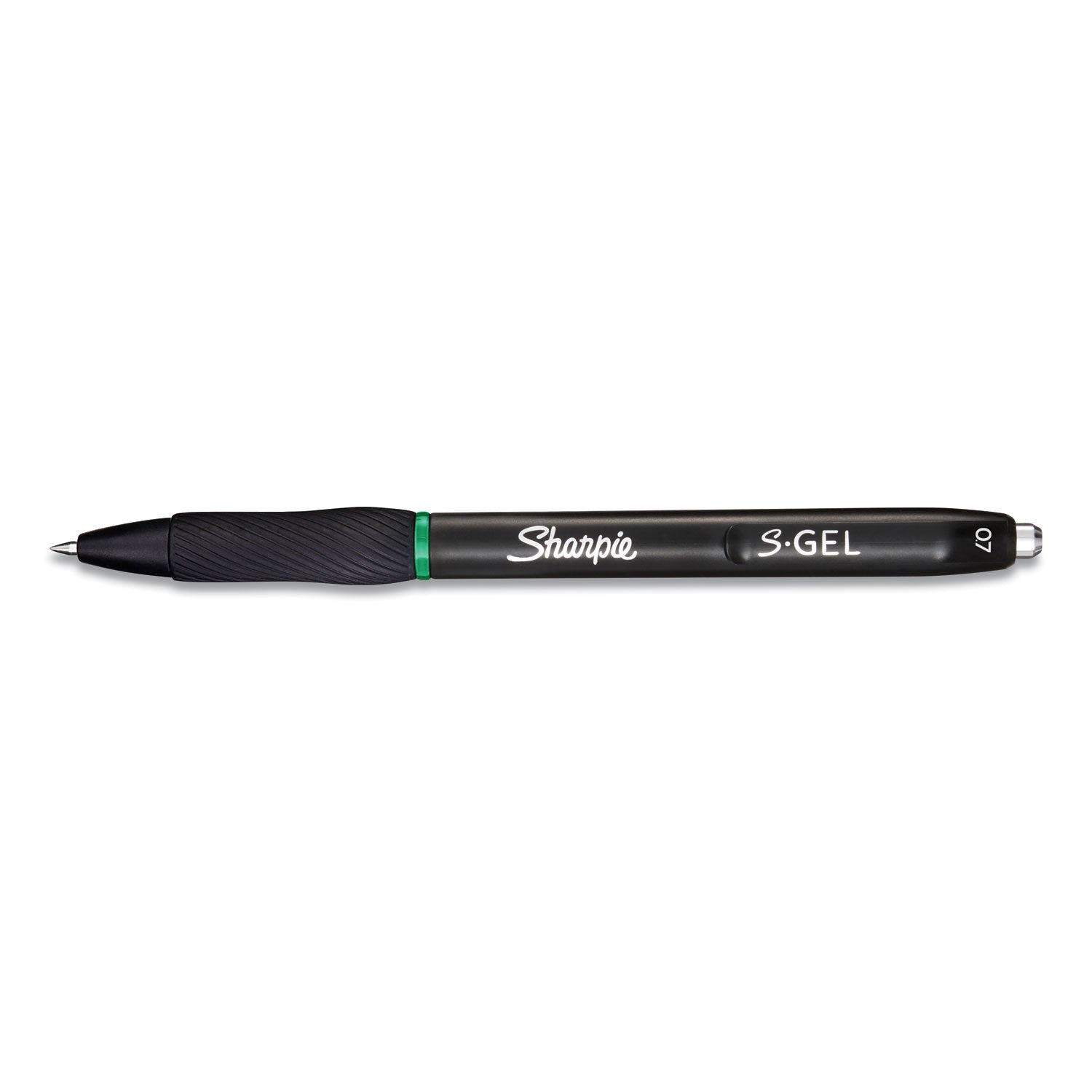 Sharpie S - Gel High - Performance Gel Pen, Retractable, Medium 0.7 mm, Green Ink, Black Barrel, Dozen - themonogram manor 