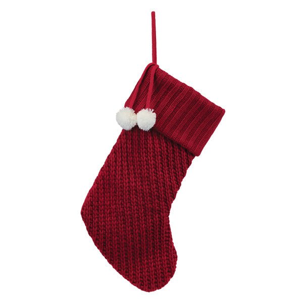 Red Knit Stocking - #themonogram manor #