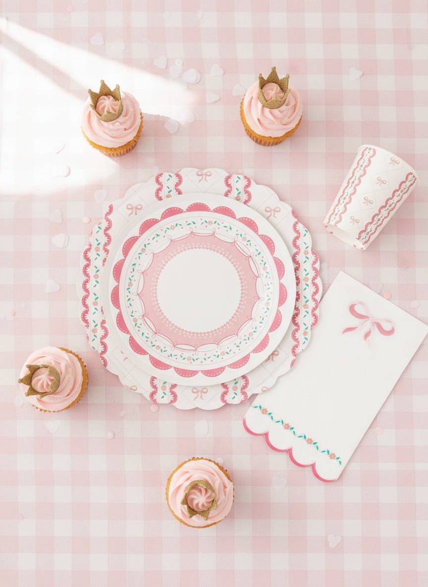 Pink Bow Coquette Luncheon Napkins (Set of 16) - themonogram manor 