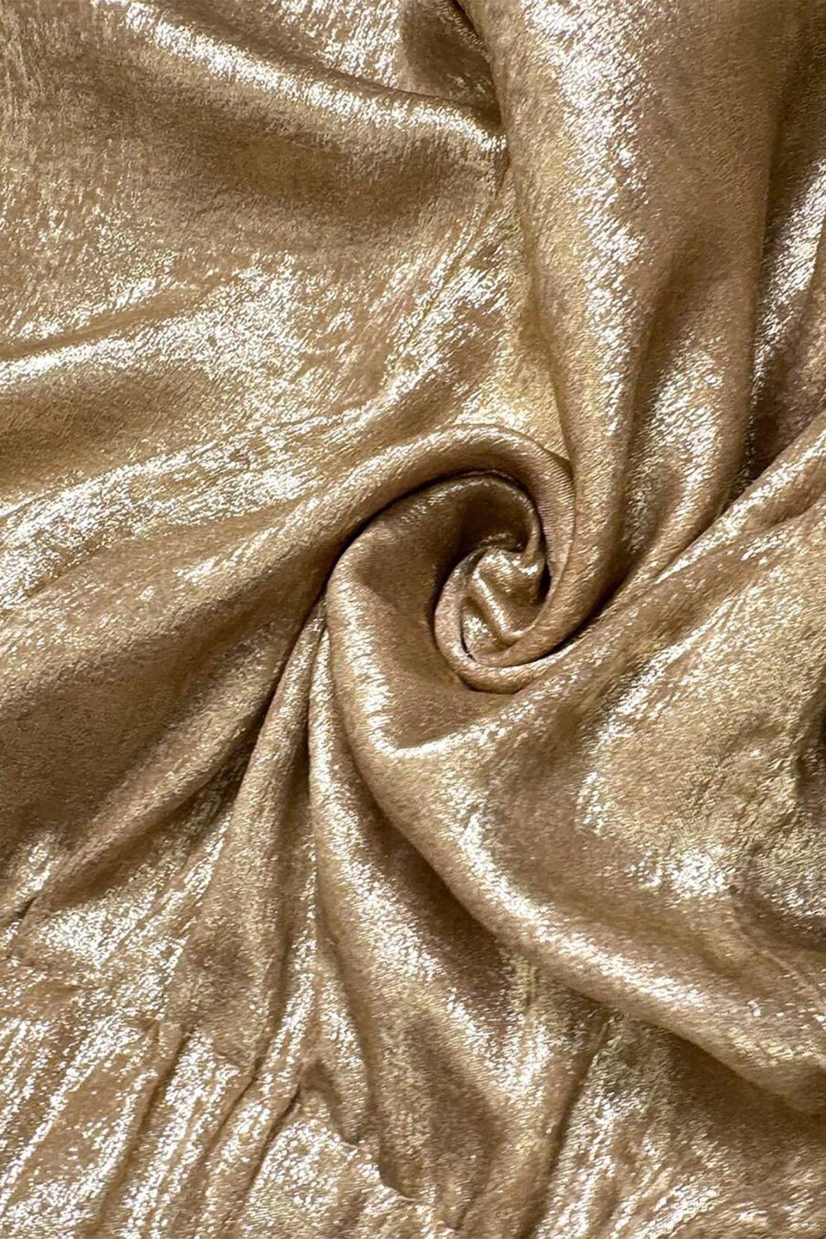 Metallic Tie Elastic Waist Cuffed Hem Shorts - themonogram manor 