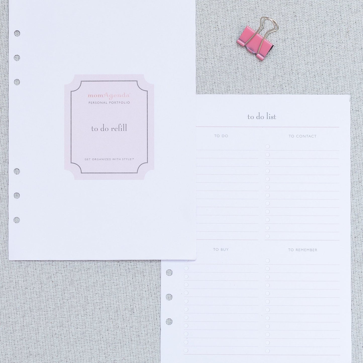 A5 Refills for Meal Planning, To - Do Lists & Notes - themonogram manor 