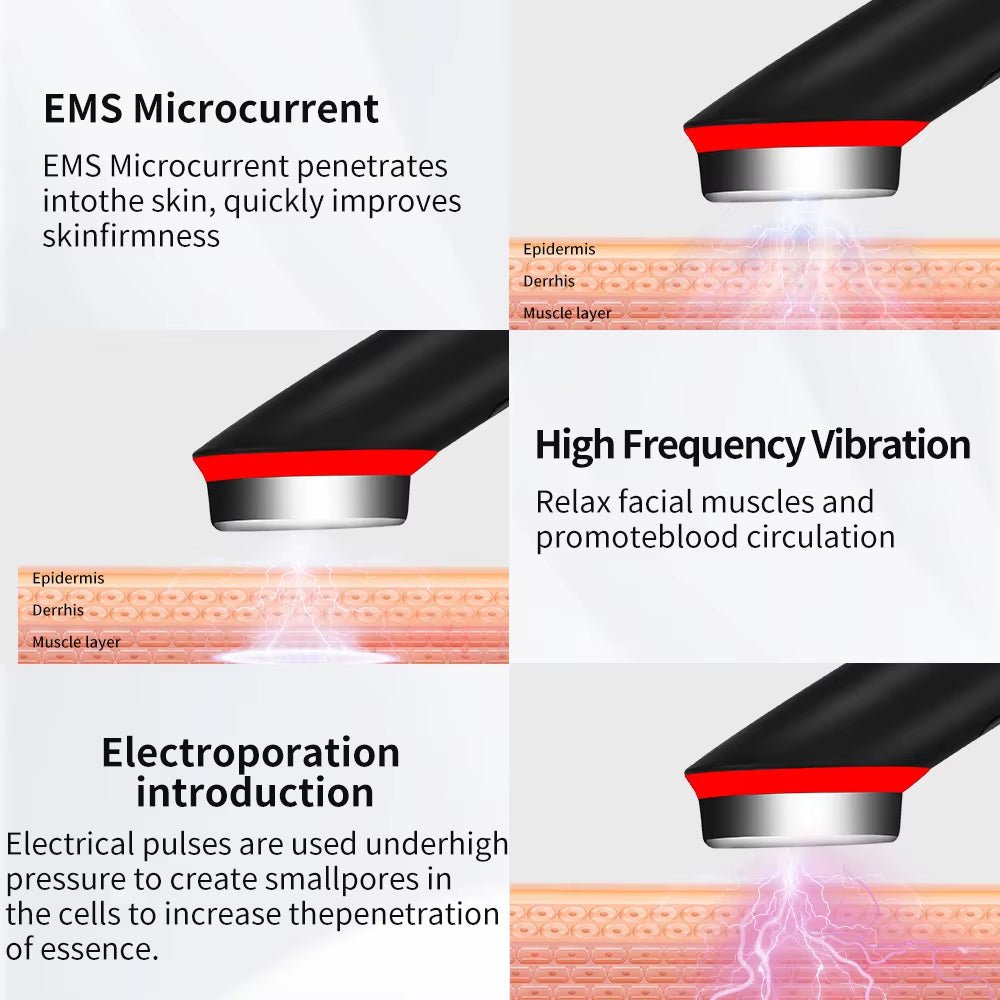 7 Colors Age-R Booster Pro Facial Skin Care anti Wrinkle Beauty Device EMS Microcurrent Lift Massager Home Use Beauty Skin Care - themonogram manor 