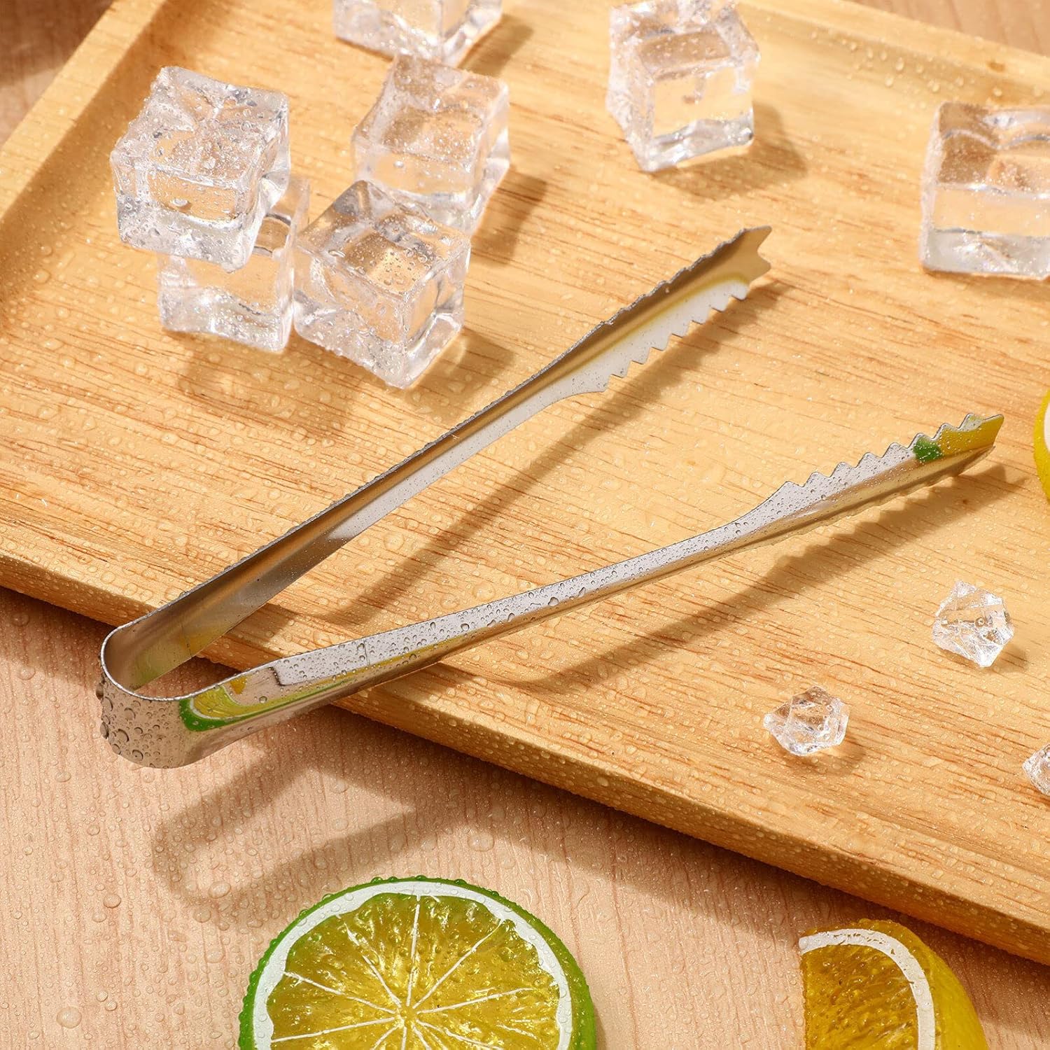 5 inches Ice Tongs for Ice Bucket, Stainless Steel Ice Tongs with Teeth 6 - PACK - themonogram manor 