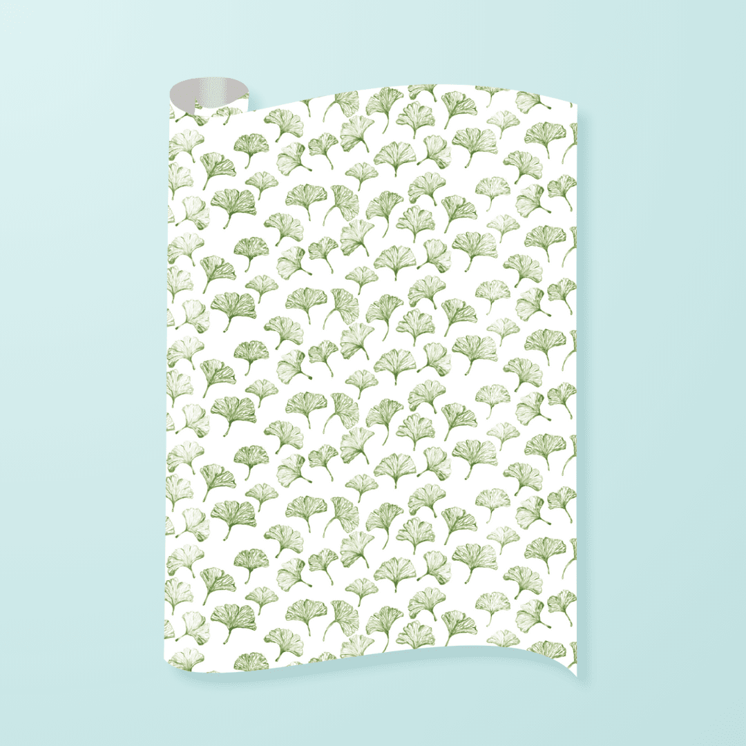 Ginkgo Leaves Gift Wrap - themonogram manor 