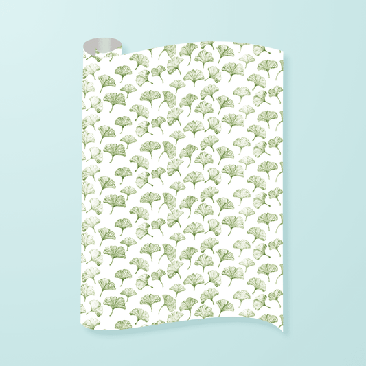 Ginkgo Leaves Gift Wrap - themonogram manor 