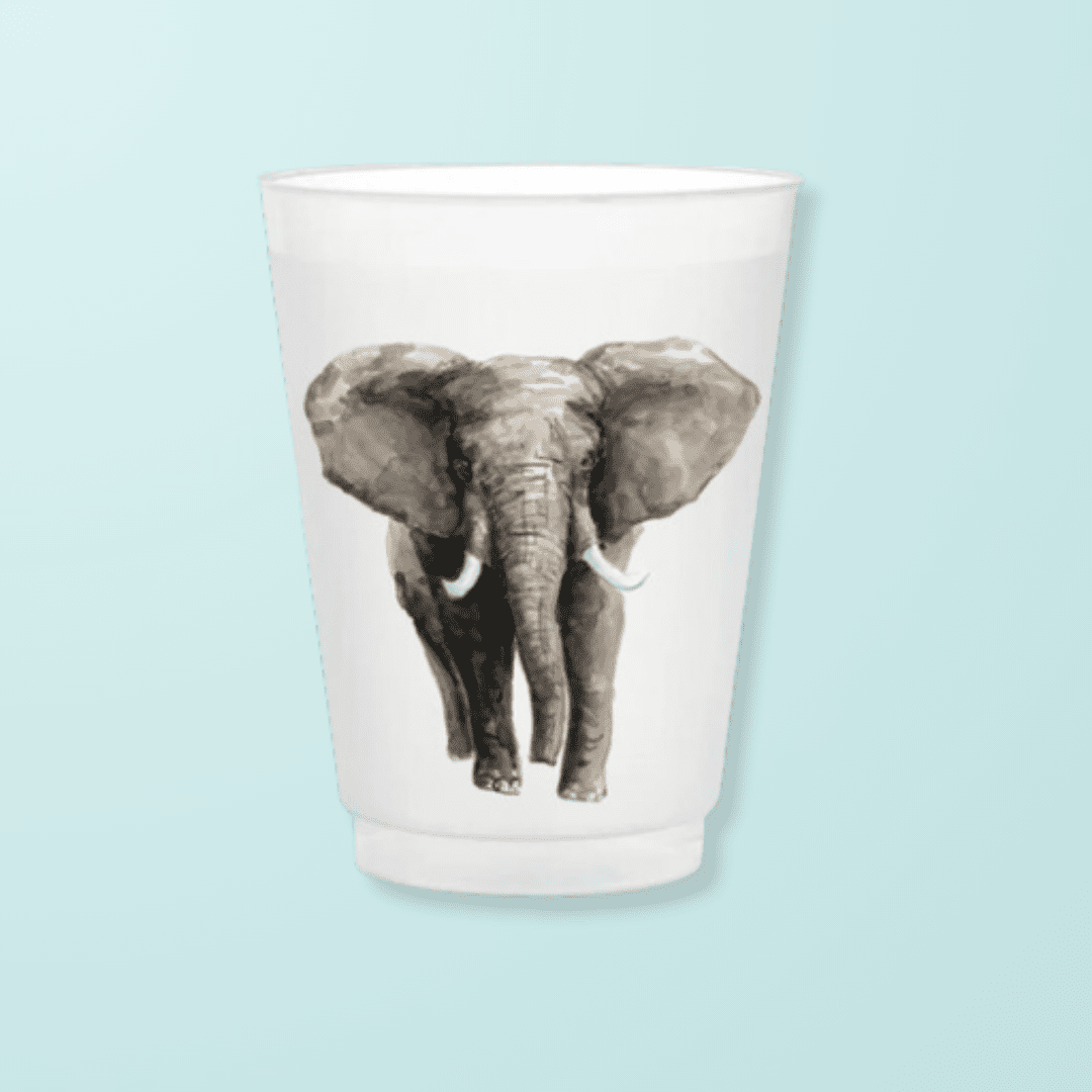 Elephant Frosted Cups - themonogram manor 