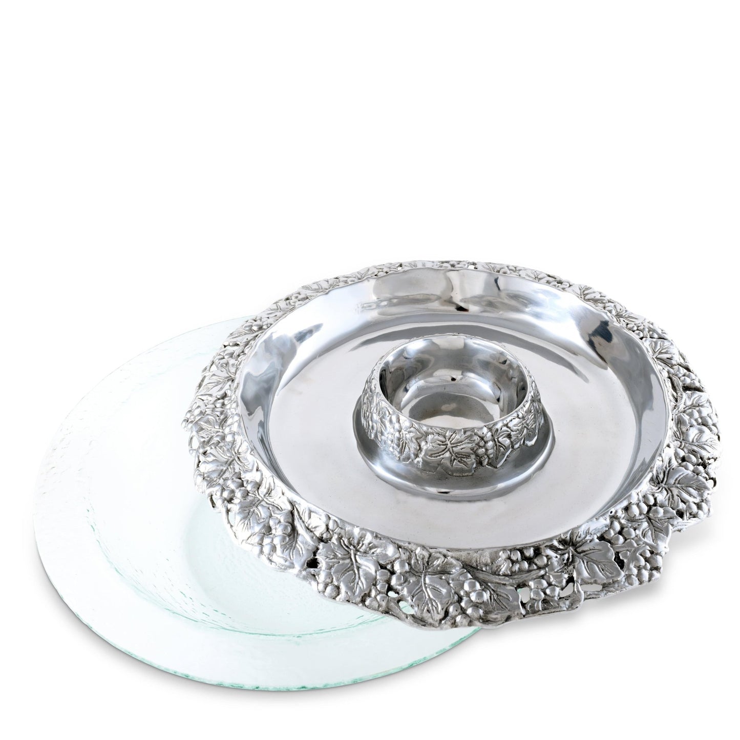 Chilling Appetizer and Seafood Serving Bowl - Grape Pattern - themonogram manor 