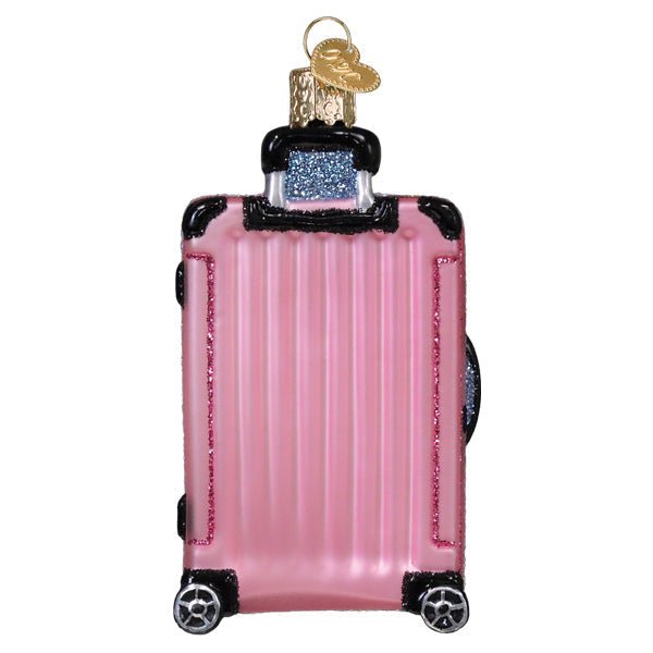 Pink Rolling Suitcase Ornament - themonogram manor 