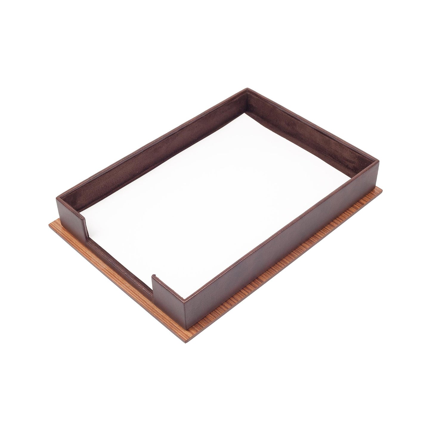 MOOG Star Wooden & Leather Document Tray - themonogram manor 
