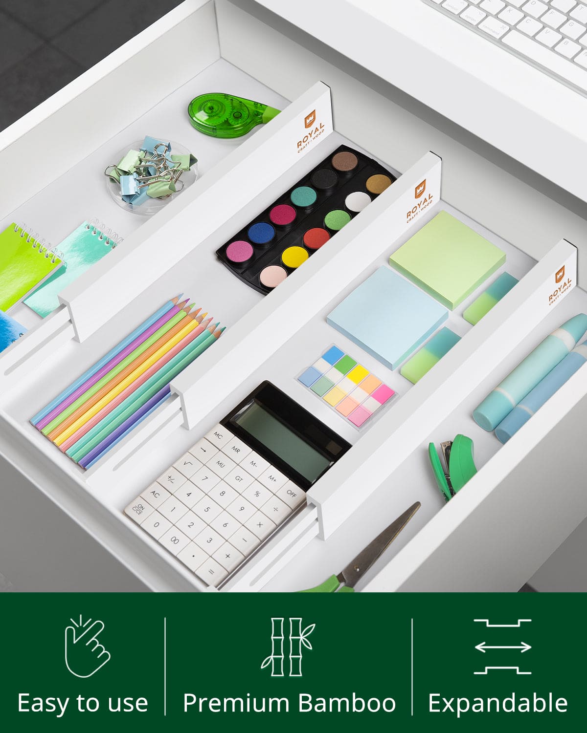 Drawer Dividers 22”, White - themonogram manor 