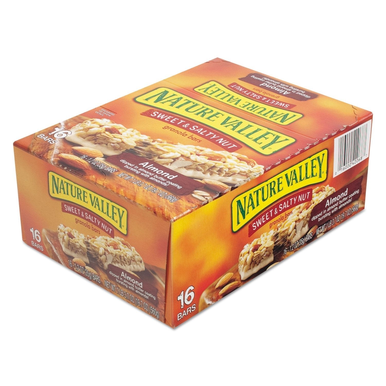Nature Valley Granola Bars, Sweet and Salty Nut Almond Cereal, 1.2 oz Bar, 16/Box - themonogram manor 