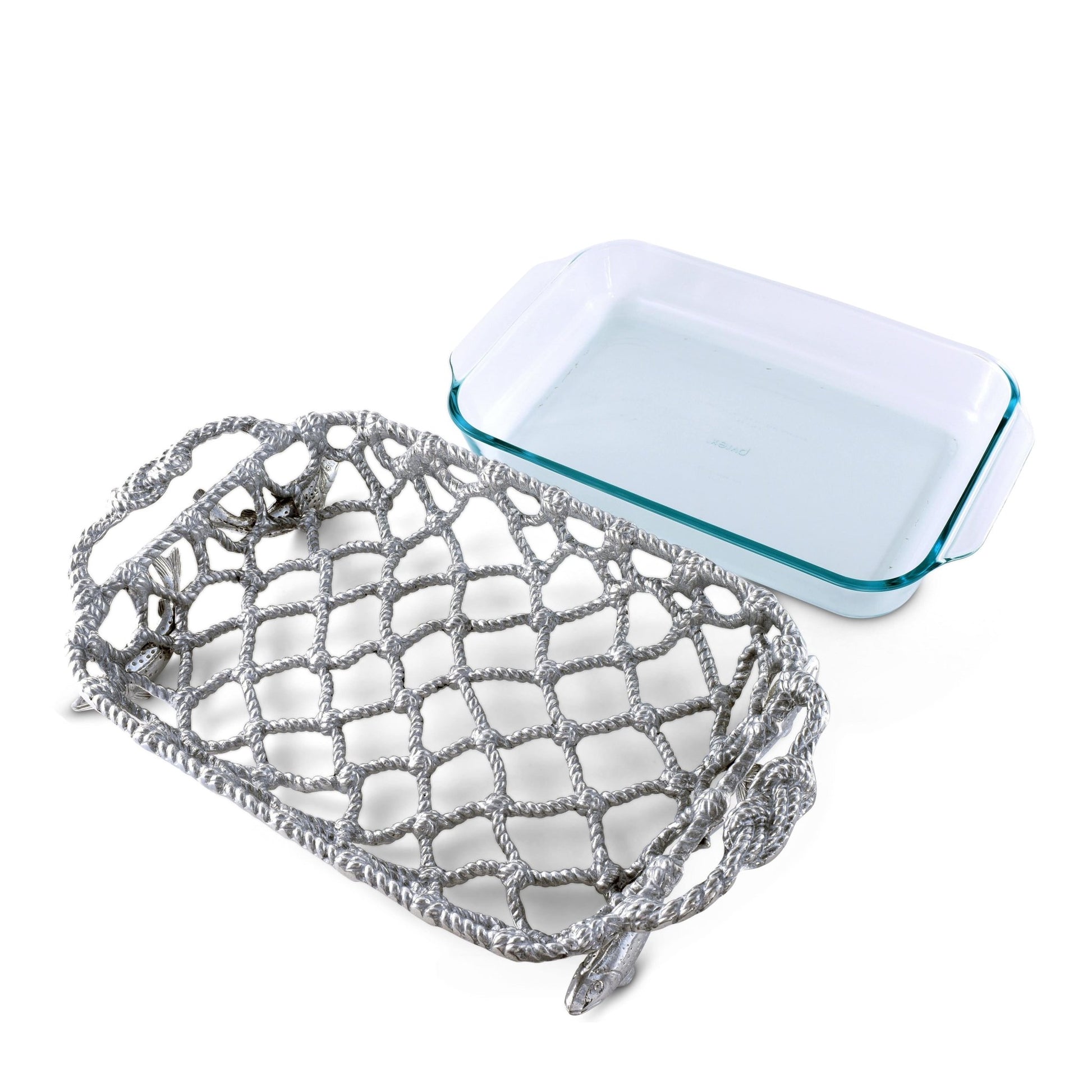 Fish Net Casserole / Pyrex Holder - themonogram manor 