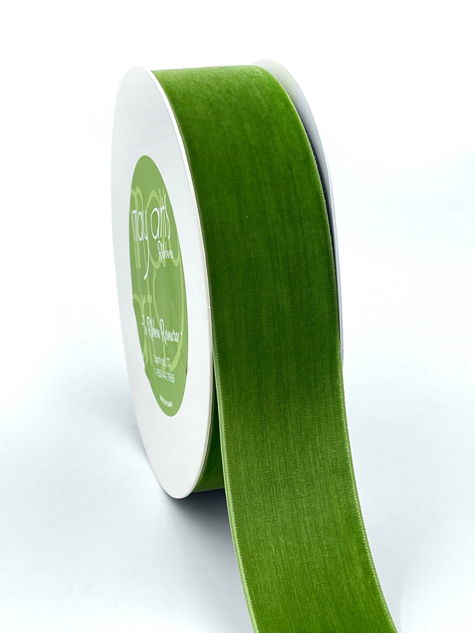 1.5" Fern Classic Woven Velvet Ribbon - themonogram manor 