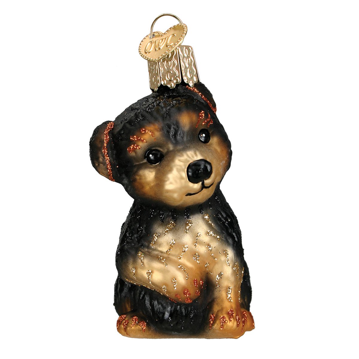 Yorkie Puppy Ornament - #themonogram manor #