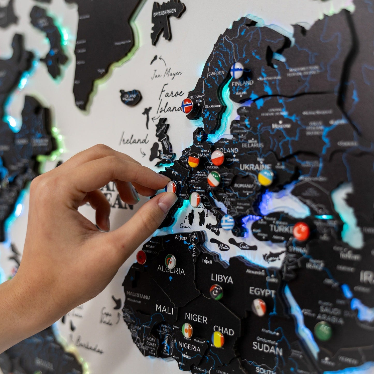 Map on Board LED 2.0 Midnight - themonogram manor 