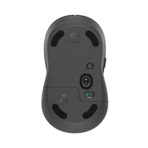 Logitech Signature M650 Wireless Mouse, Large, 2.4 GHz Frequency, 33 ft Wireless Range, Right Hand Use, Graphite - themonogram manor 