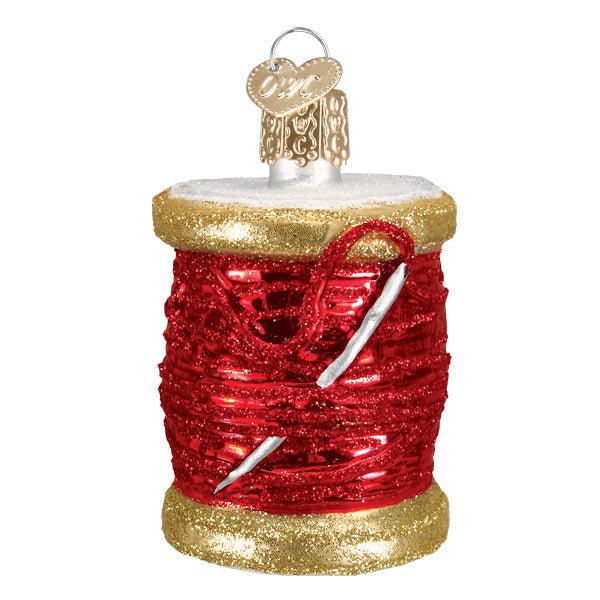 Red Spool Of Thread Ornament - themonogram manor 