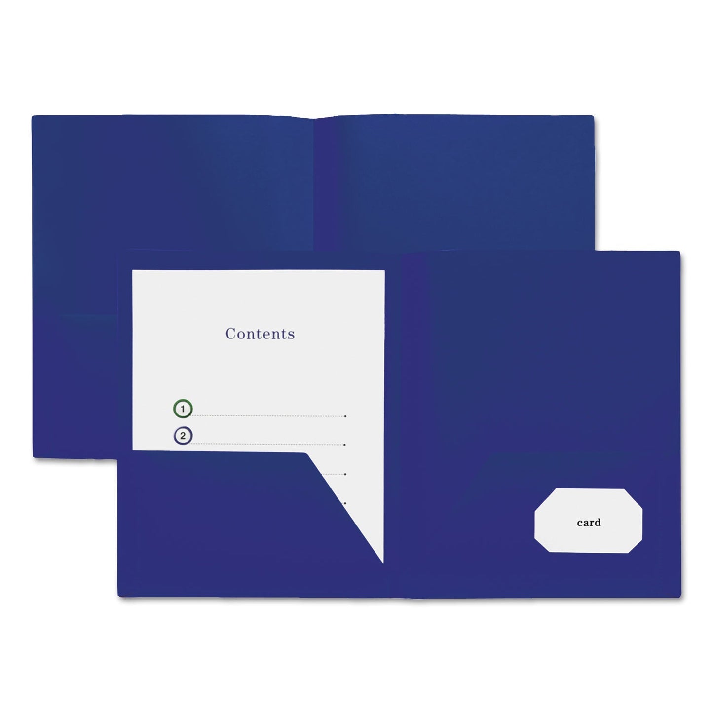 Universal Two - Pocket Plastic Folders, 100 - Sheet Capacity, 11 x 8.5, Navy Blue, 10/Pack - themonogram manor 