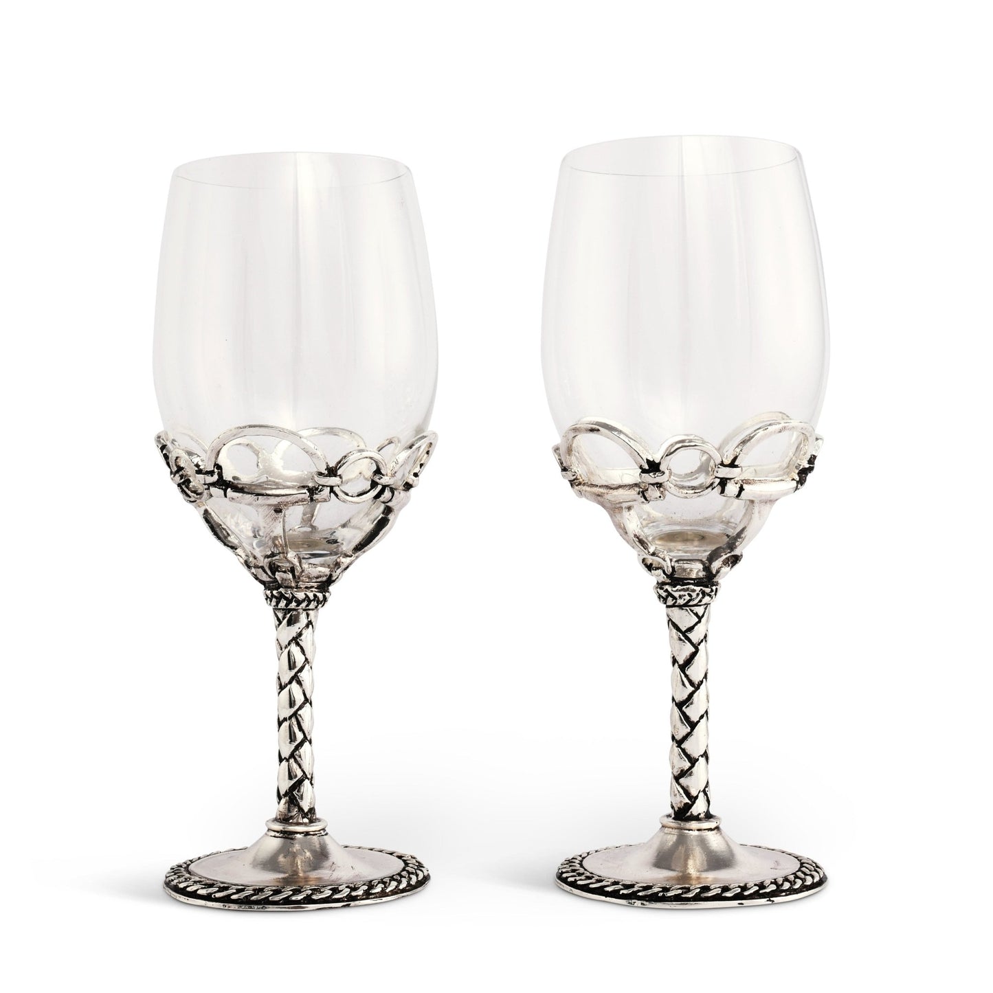 Equestrian Pair of Wine Glasses - themonogram manor 