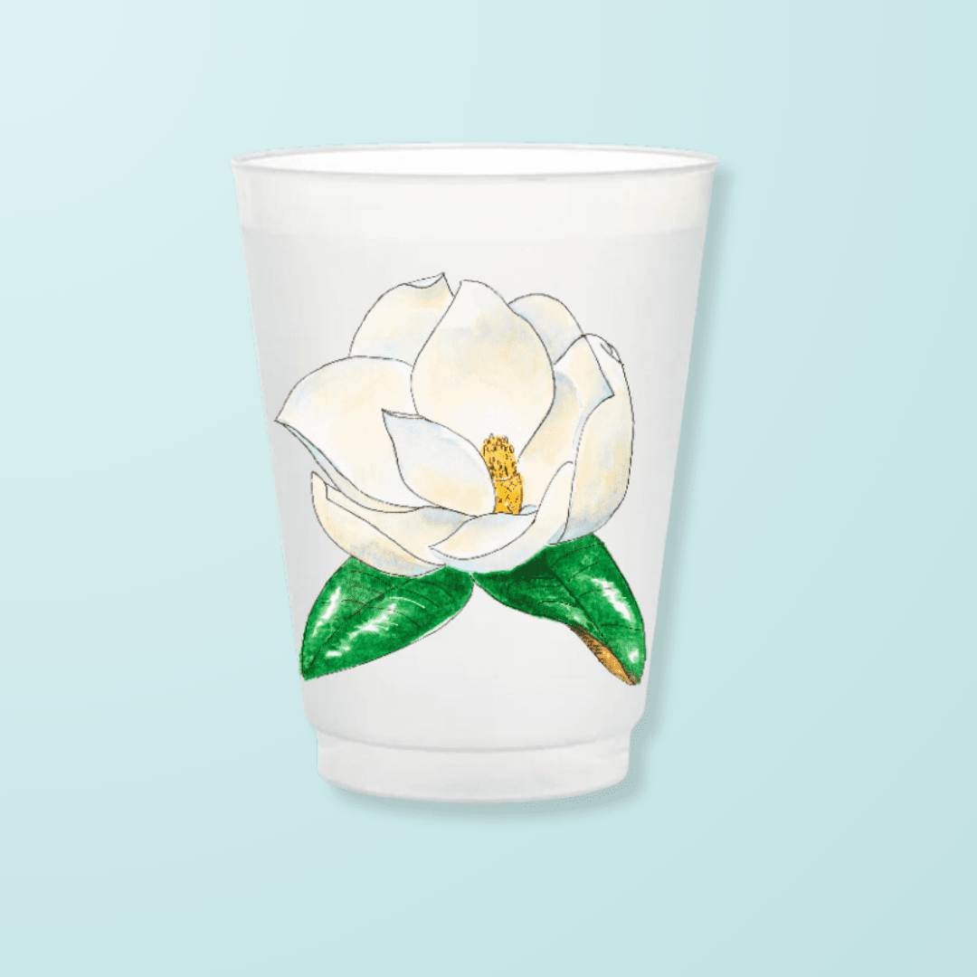 Magnolia Frosted Cups - themonogram manor 