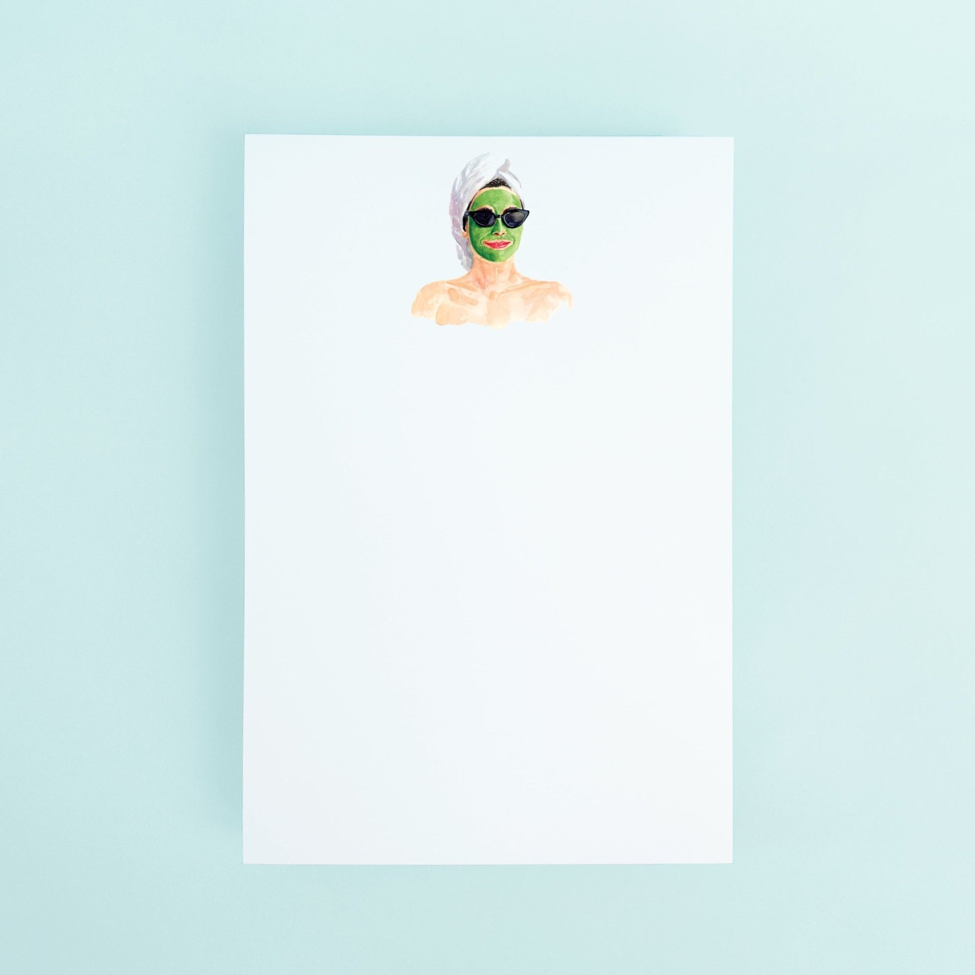 Green Mask Notepad - themonogram manor 