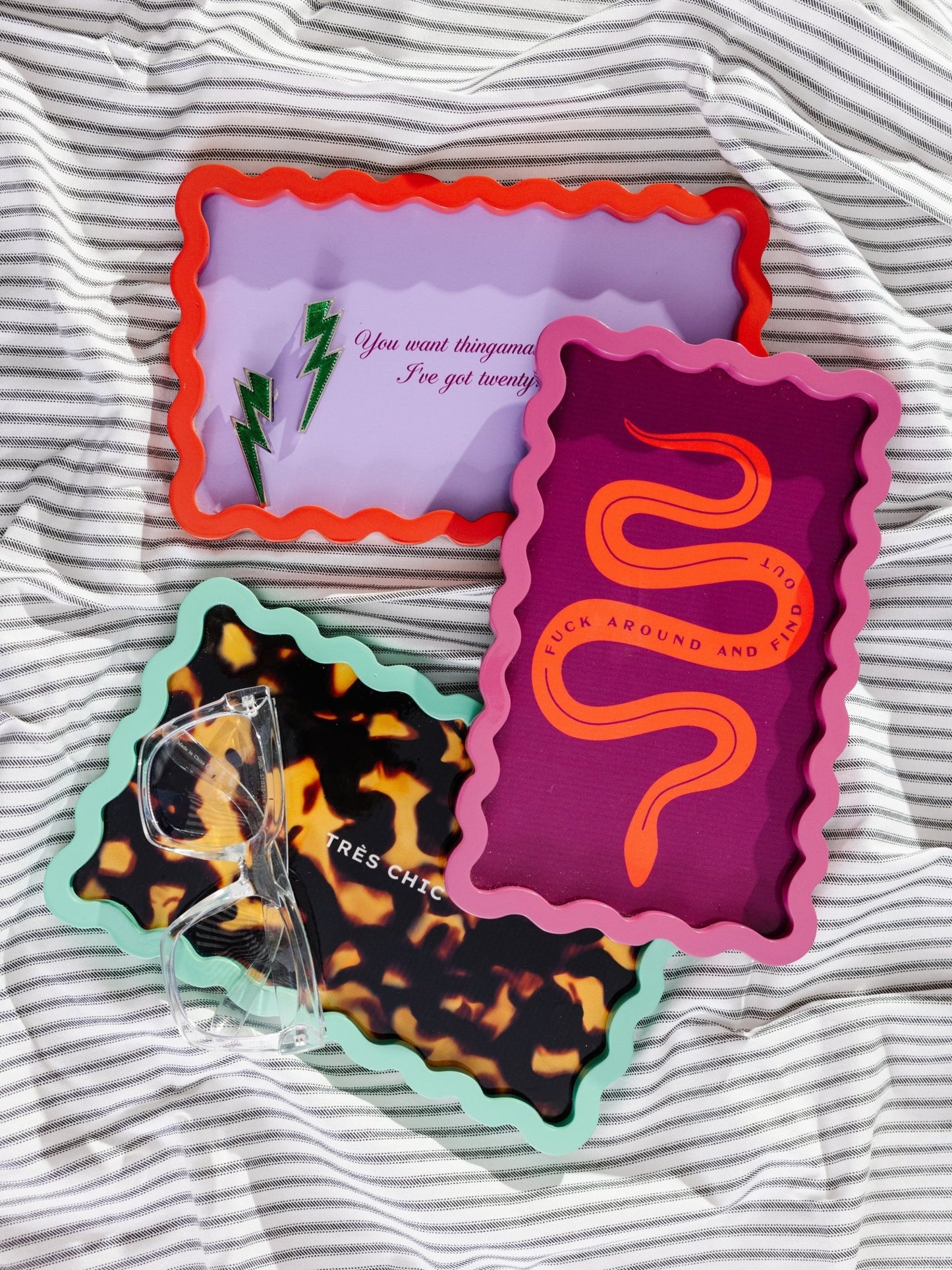 Fuck Around Lacquer Tray - themonogram manor 