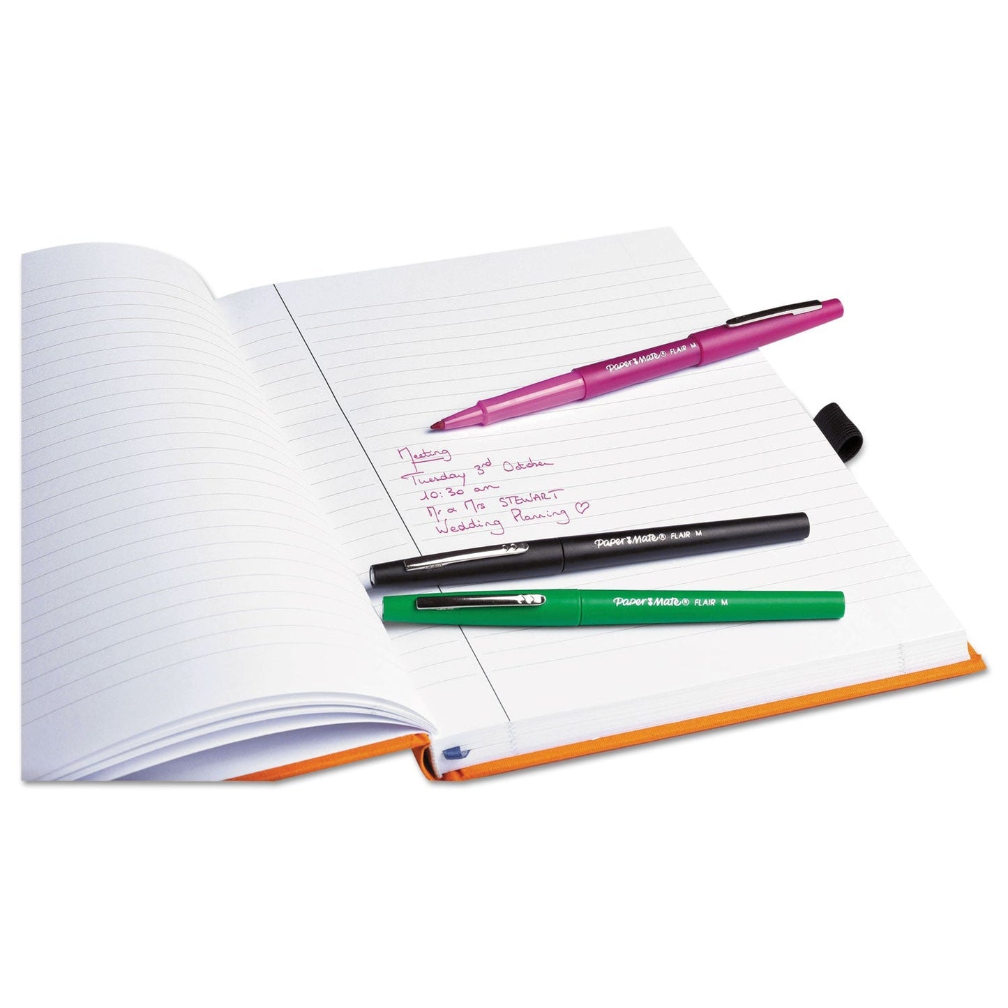 Paper Mate Point Guard Flair Felt Tip Porous Point Pen, Stick, Bold 1.4 mm, Red Ink, Red Barrel, 36/Box - themonogram manor 