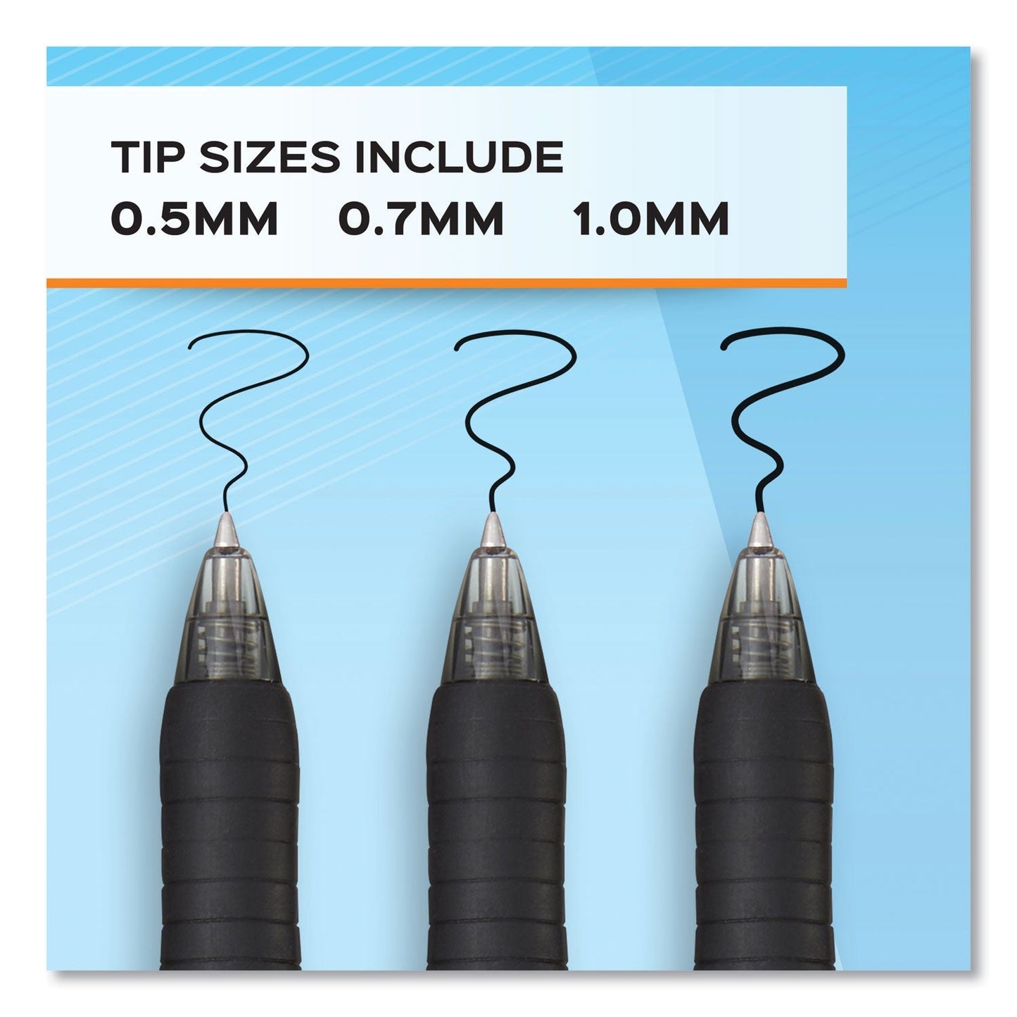 Paper Mate Profile Gel Pen, Retractable, Fine 0.5 mm, Black Ink, Translucent Black Barrel, Dozen - themonogram manor 