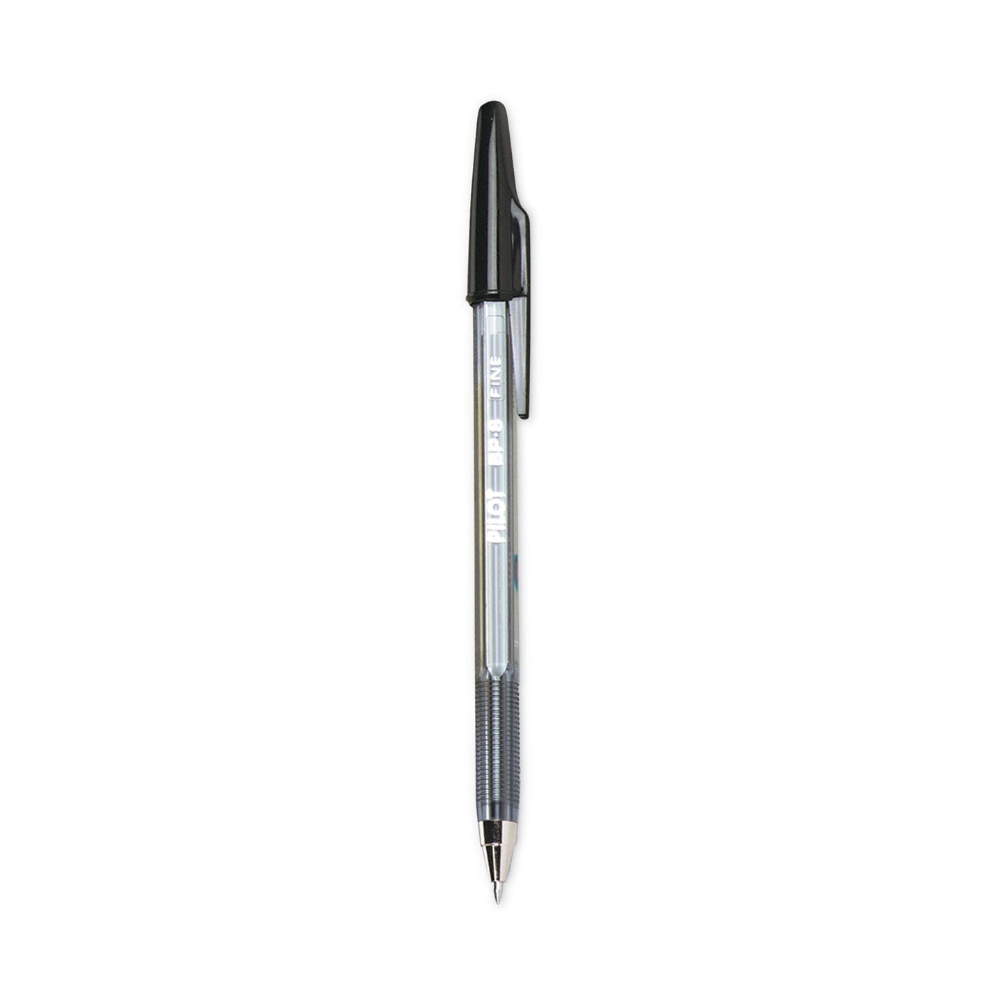 Pilot Better Ballpoint Pen, Stick, Fine 0.7 mm, Black Ink, Smoke Barrel, Dozen - themonogram manor 