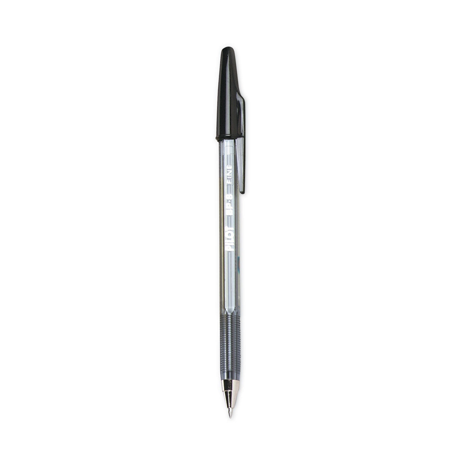 Pilot Better Ballpoint Pen, Stick, Fine 0.7 mm, Black Ink, Smoke Barrel, Dozen - themonogram manor 