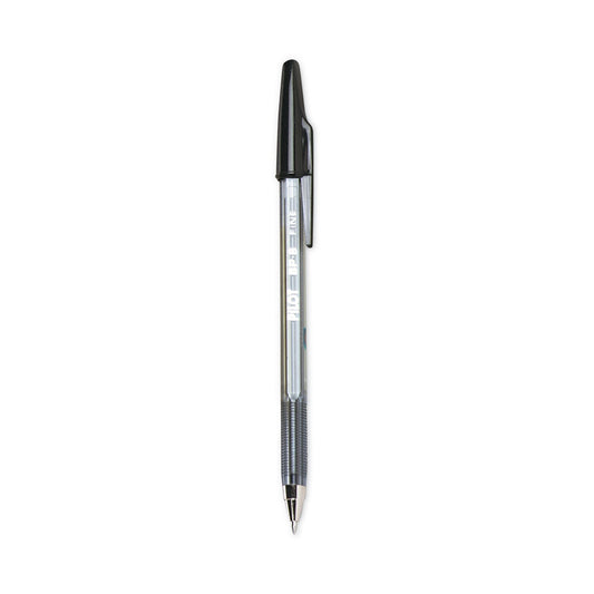 Pilot Better Ballpoint Pen, Stick, Fine 0.7 mm, Black Ink, Smoke Barrel, Dozen - themonogram manor 