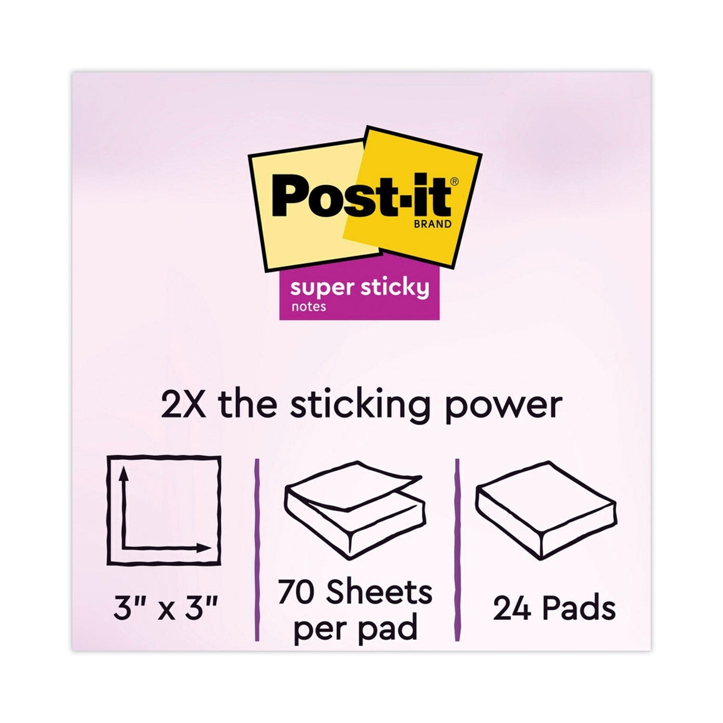 Post - it Recycled Notes in Oasis Collection Colors, Cabinet Pack, 3" x 3", 70 Sheets/Pad, 24 Pads/Pack - themonogram manor 