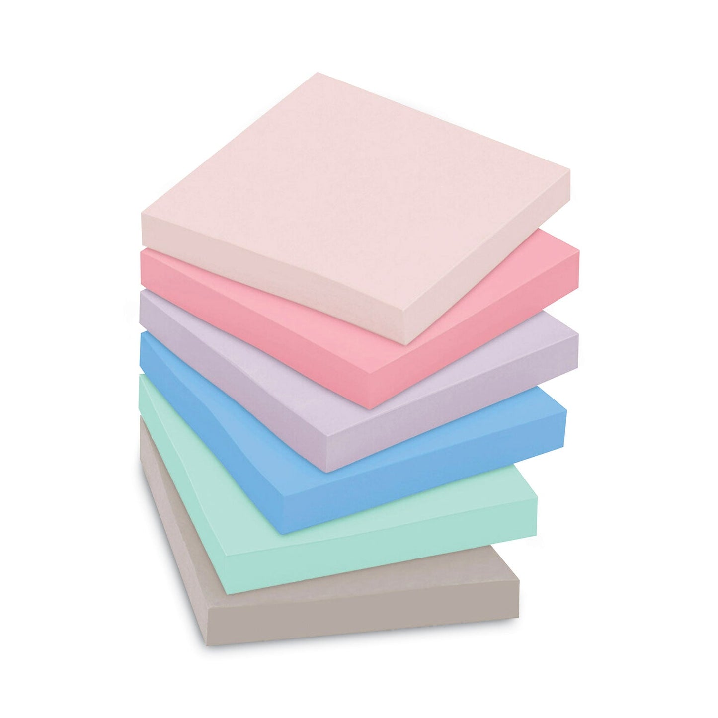 Post - it Recycled Notes in Wanderlust Pastels Collection Colors, 3" x 3", 90 Sheets/Pad, 12 Pads/Pack - themonogram manor 