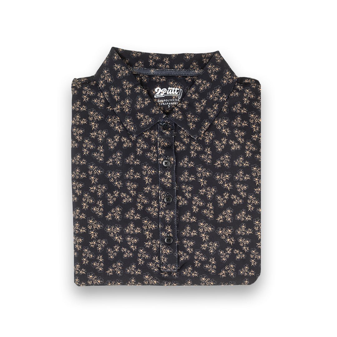 Dark Floral Women's (Sleeveless) Polos - themonogram manor 