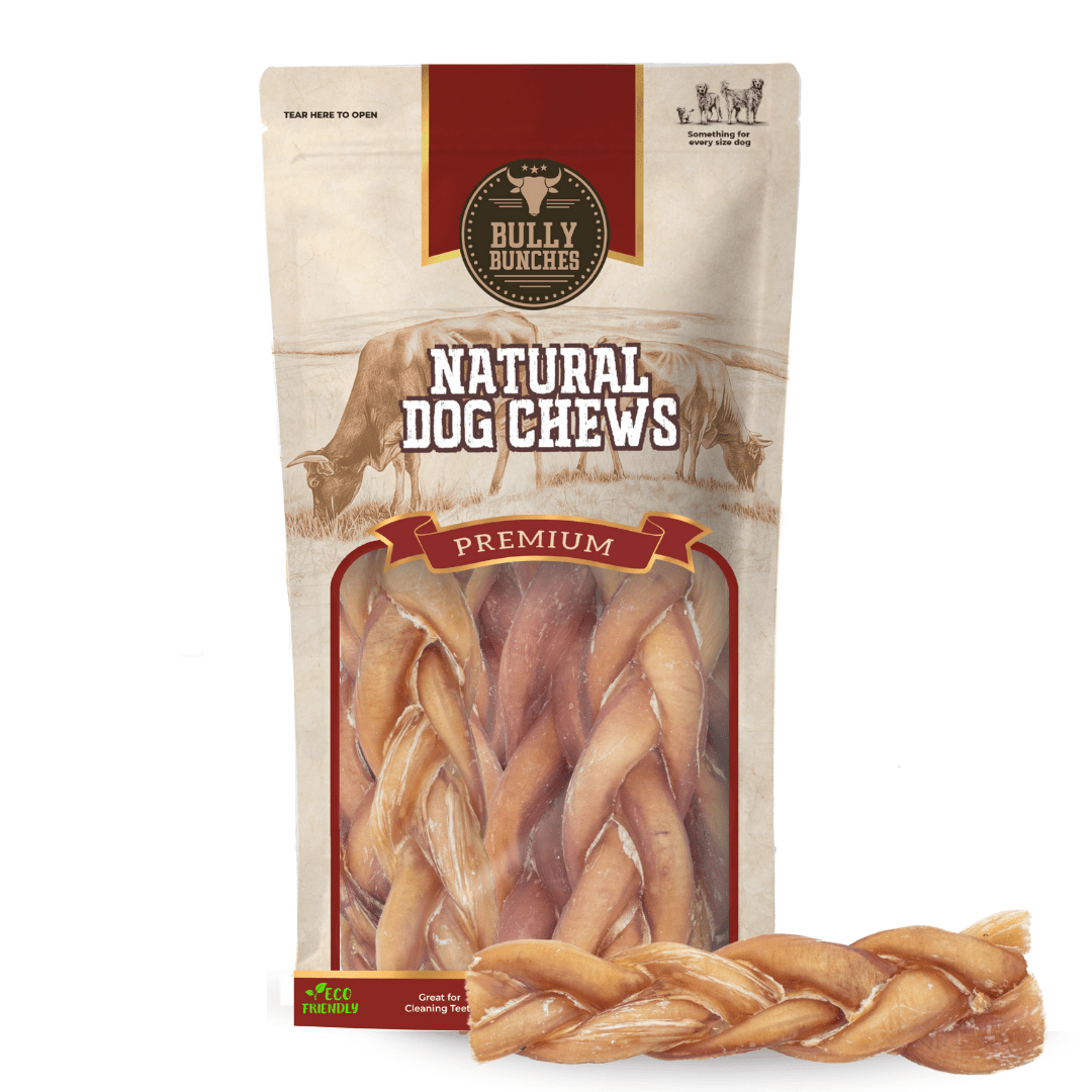 6 Inch Thick Braided Bully Stick - themonogram manor 