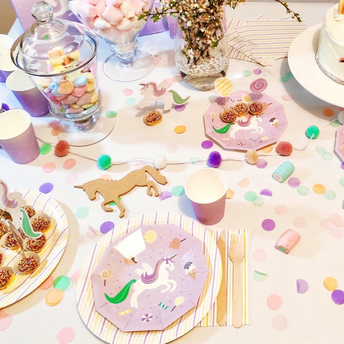 Sweet Unicorn Small Plates (Set of 8) - themonogram manor 