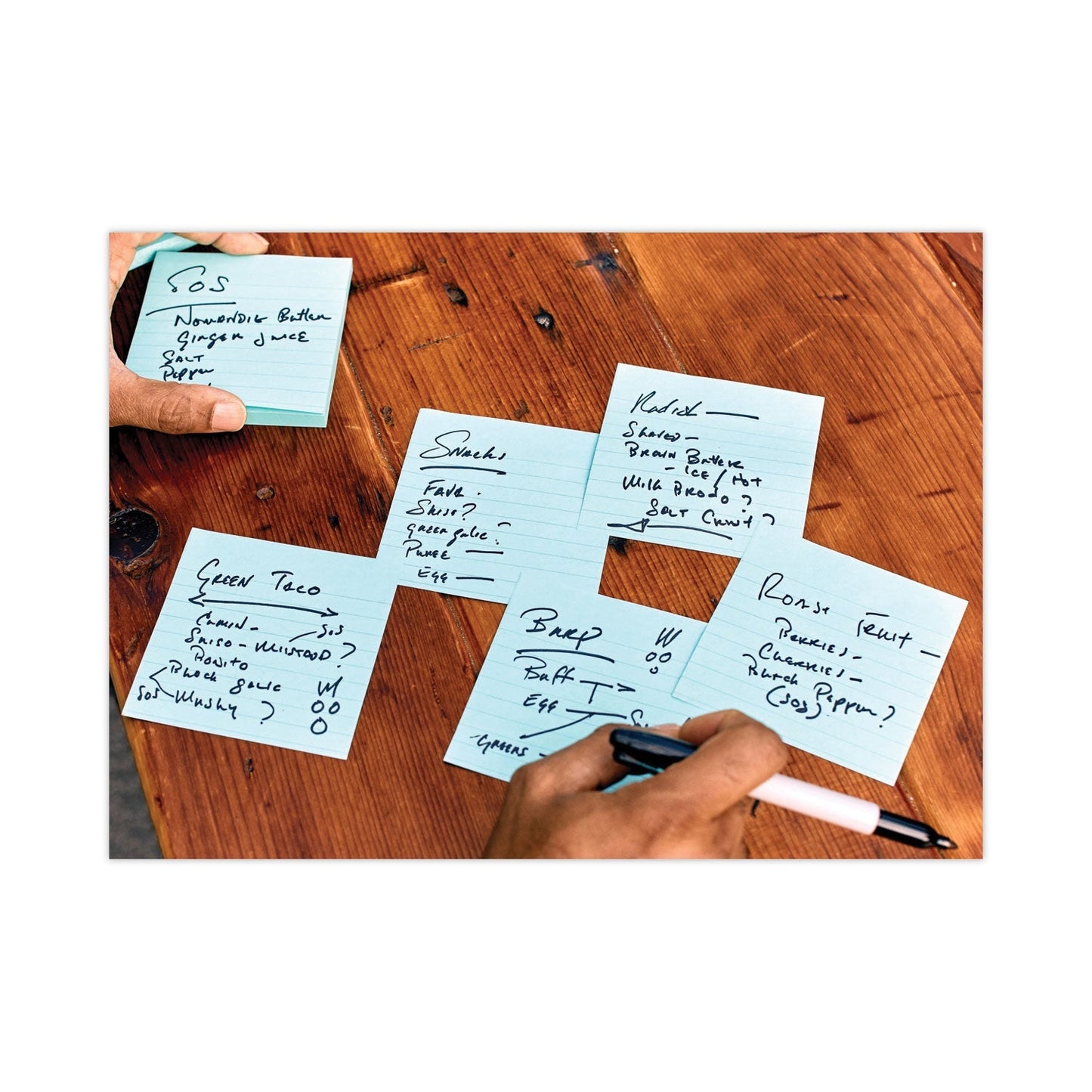 Post - it Pop - up Notes Refill, Note Ruled, 4" x 4", Aqua Wave, 90 Sheets/Pad, 5 Pads/Pack - themonogram manor 