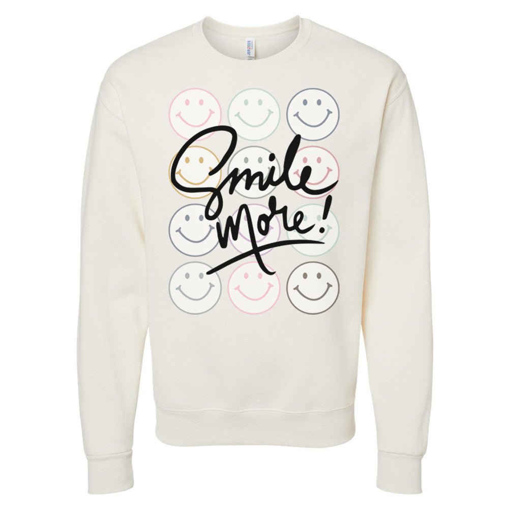 'Smile More' Crewneck Sweatshirt - themonogram manor 