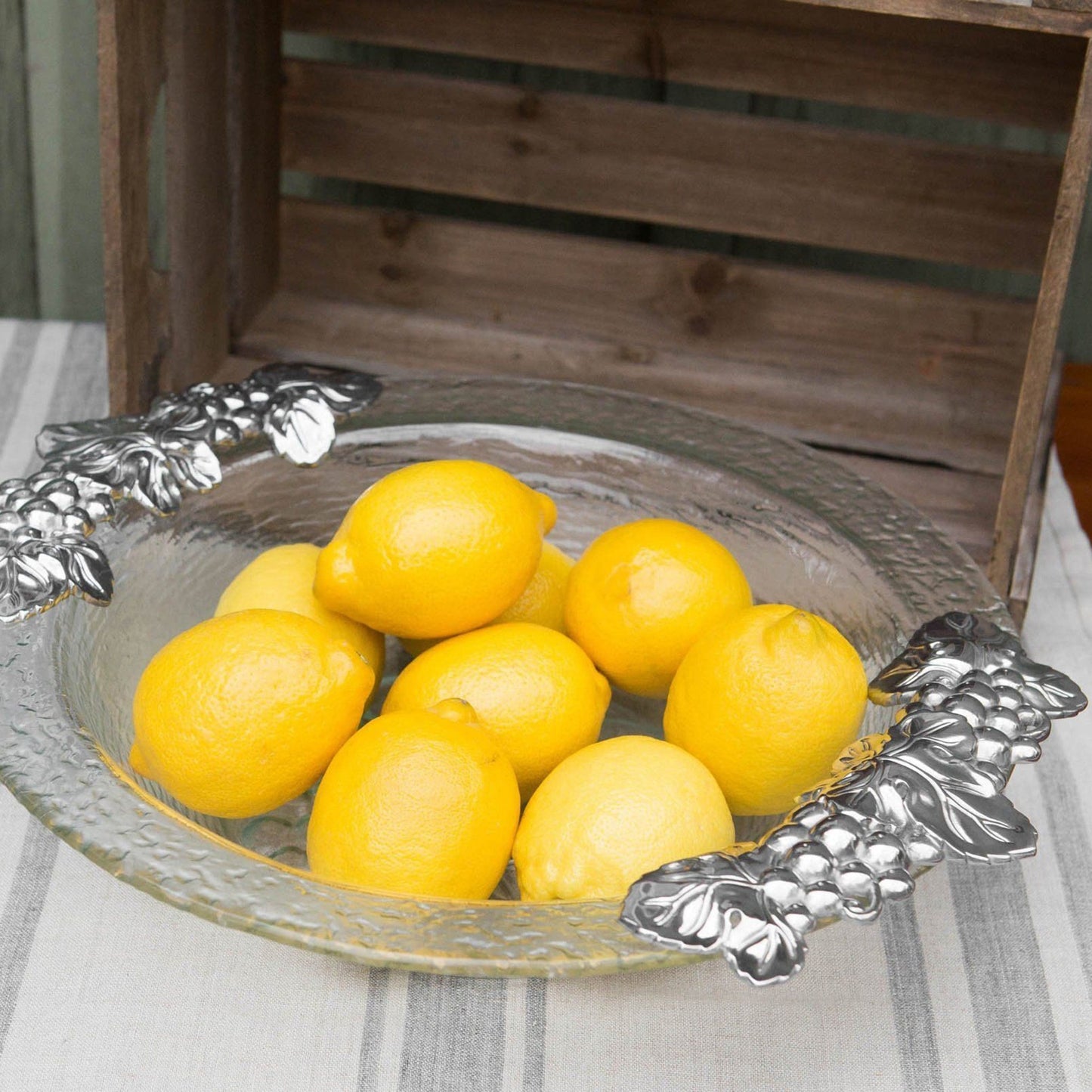 Grape Glass Salad Bowl - themonogram manor 