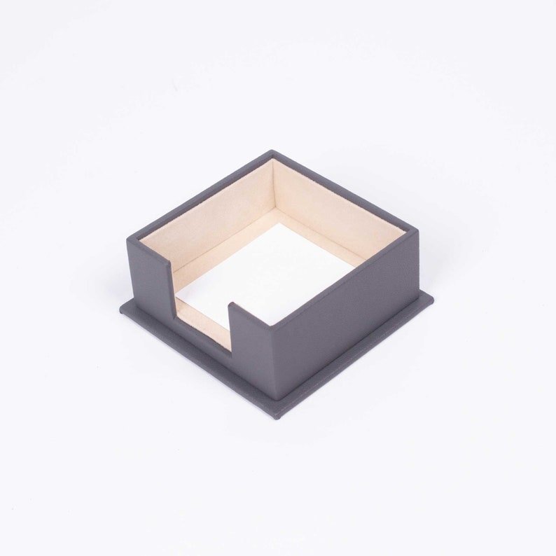 MOOG Leather Desk Set - Double Document Tray - Gray - 10 PCS - themonogram manor 