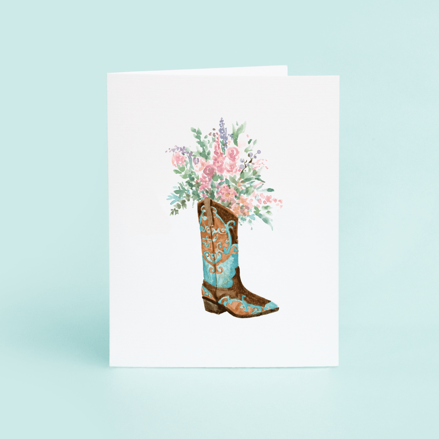 Blue Boot With Flowers - themonogram manor 