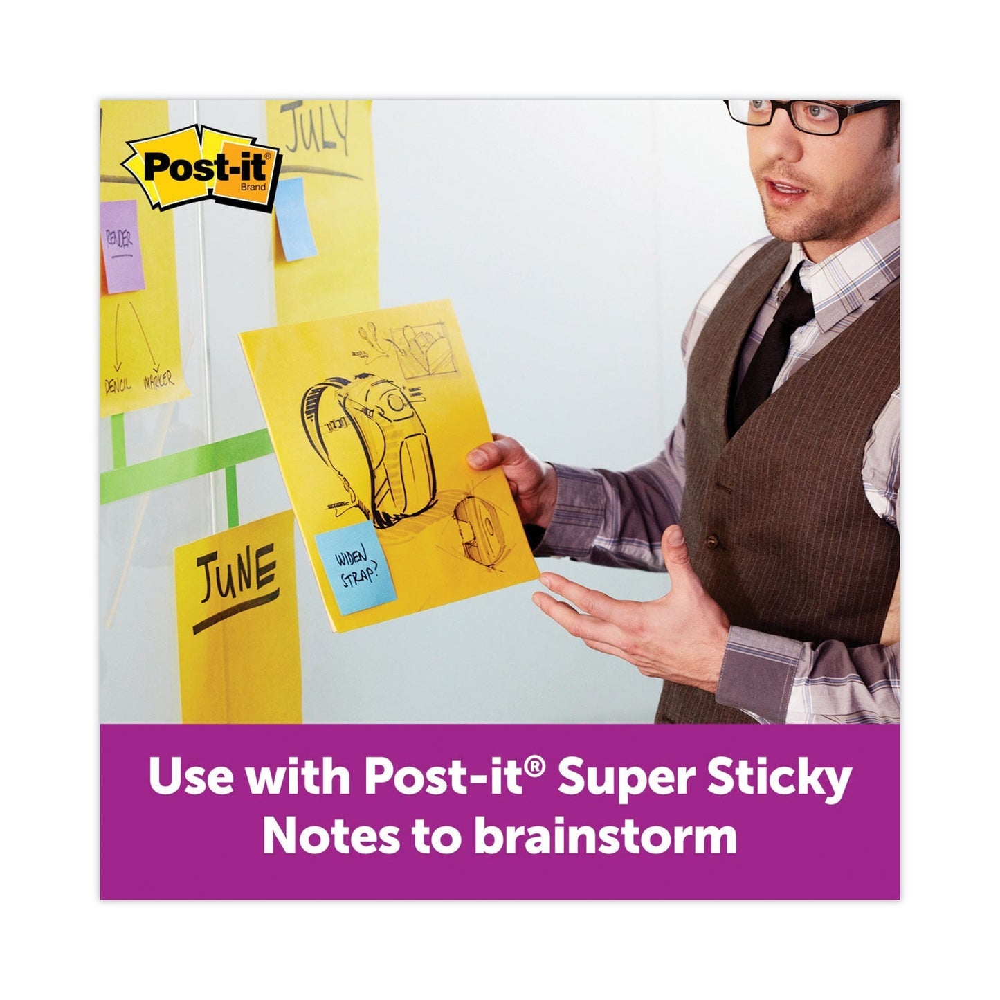 Post - it Big Notes, Unruled, 11 x 11, Green, 30 Sheets - themonogram manor 