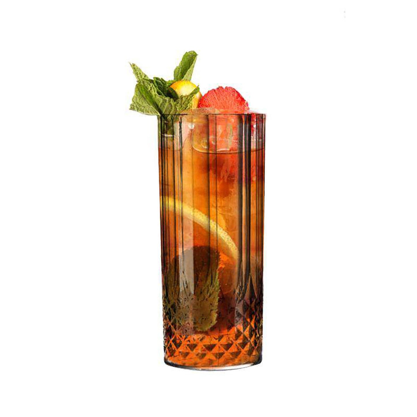 14 oz. Clear Cut High Ball Plastic Glasses - 12 pcs - themonogram manor 