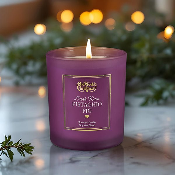Dark Rum Pistachio Fig Candle - themonogram manor 
