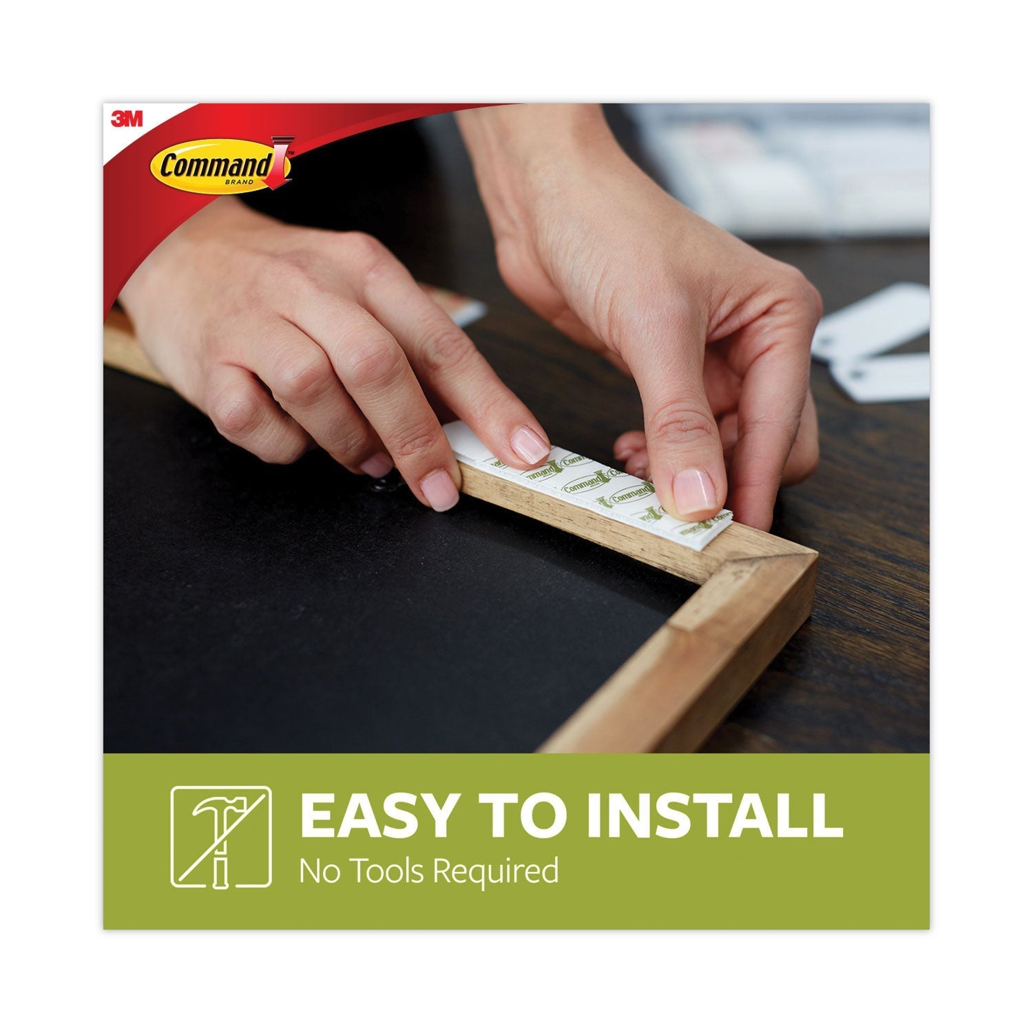 Command Picture Hanging Strips, Cabinet Pack, Removable, Holds Up to 6 lbs per Pair, 0.75 x 2.75, White, 4/Set, 50 Sets/Carton - themonogram manor 