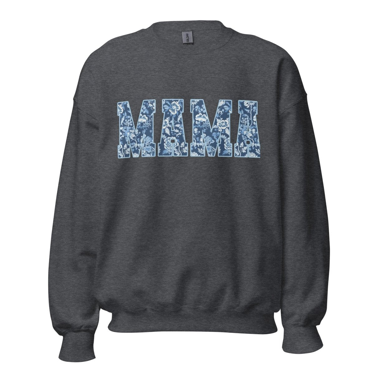 'Blue & White Chinoiserie 'Mama' Crewneck Sweatshirt - themonogram manor 