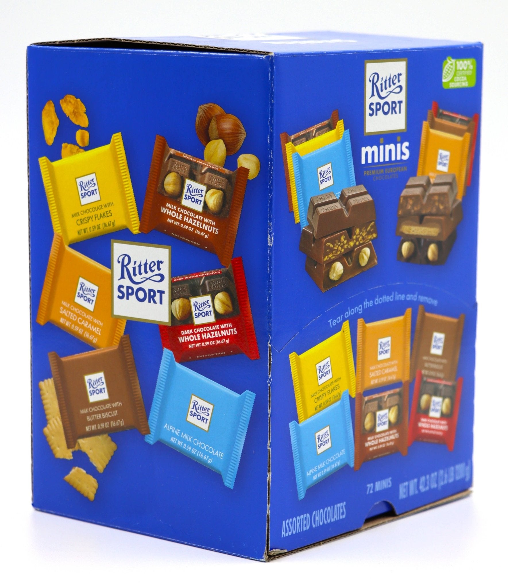 Ritter Sport Assorted Mini Chocolate Squares, 72ct display - themonogram manor 