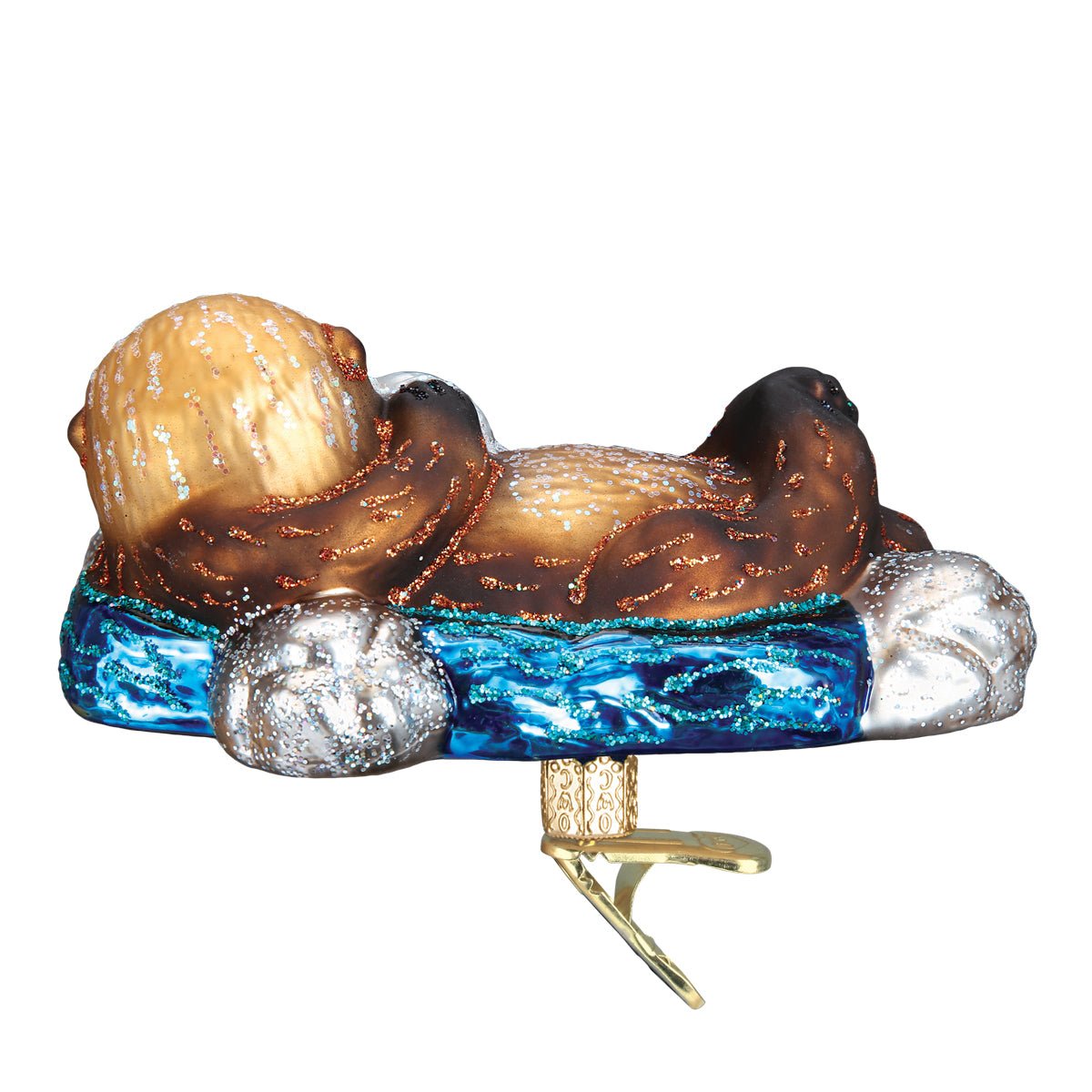 Floating Sea Otter Ornament - #themonogram manor #