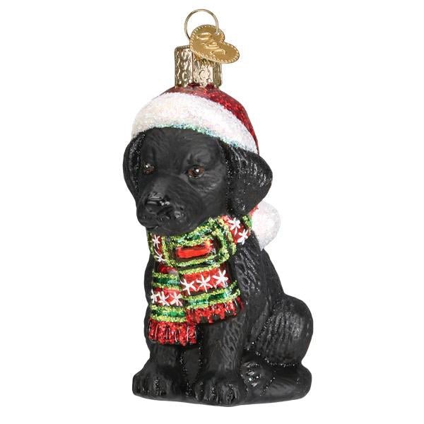 Holiday Black Labrador Puppy Ornament - themonogram manor 